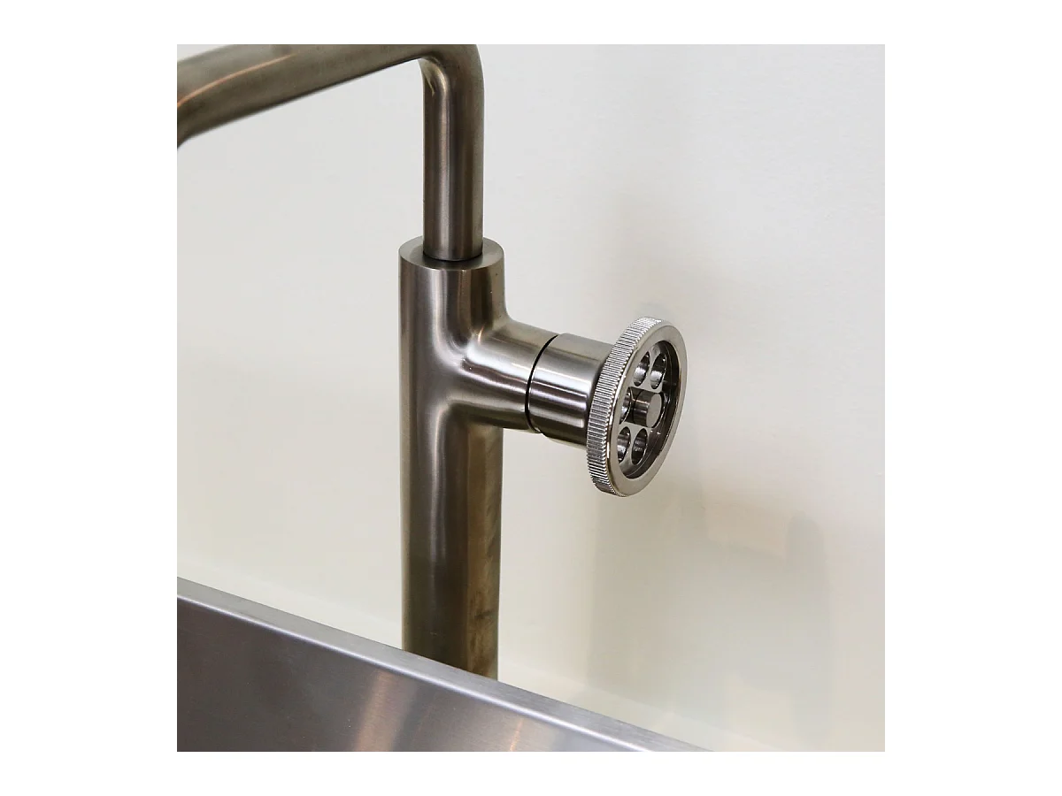 Indus mitigeur lavabo haut façon inox - Essebagno
