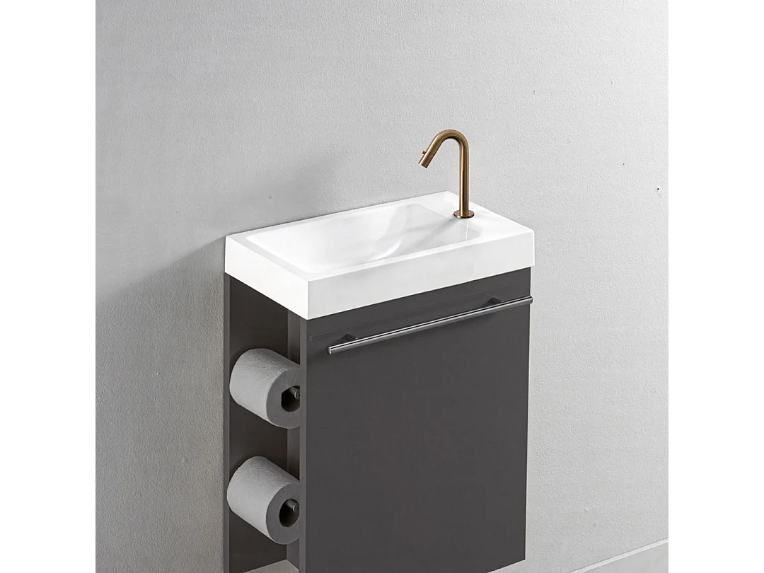 Indus robinet lave-mains cuivre brossé eau froide - Essebagno