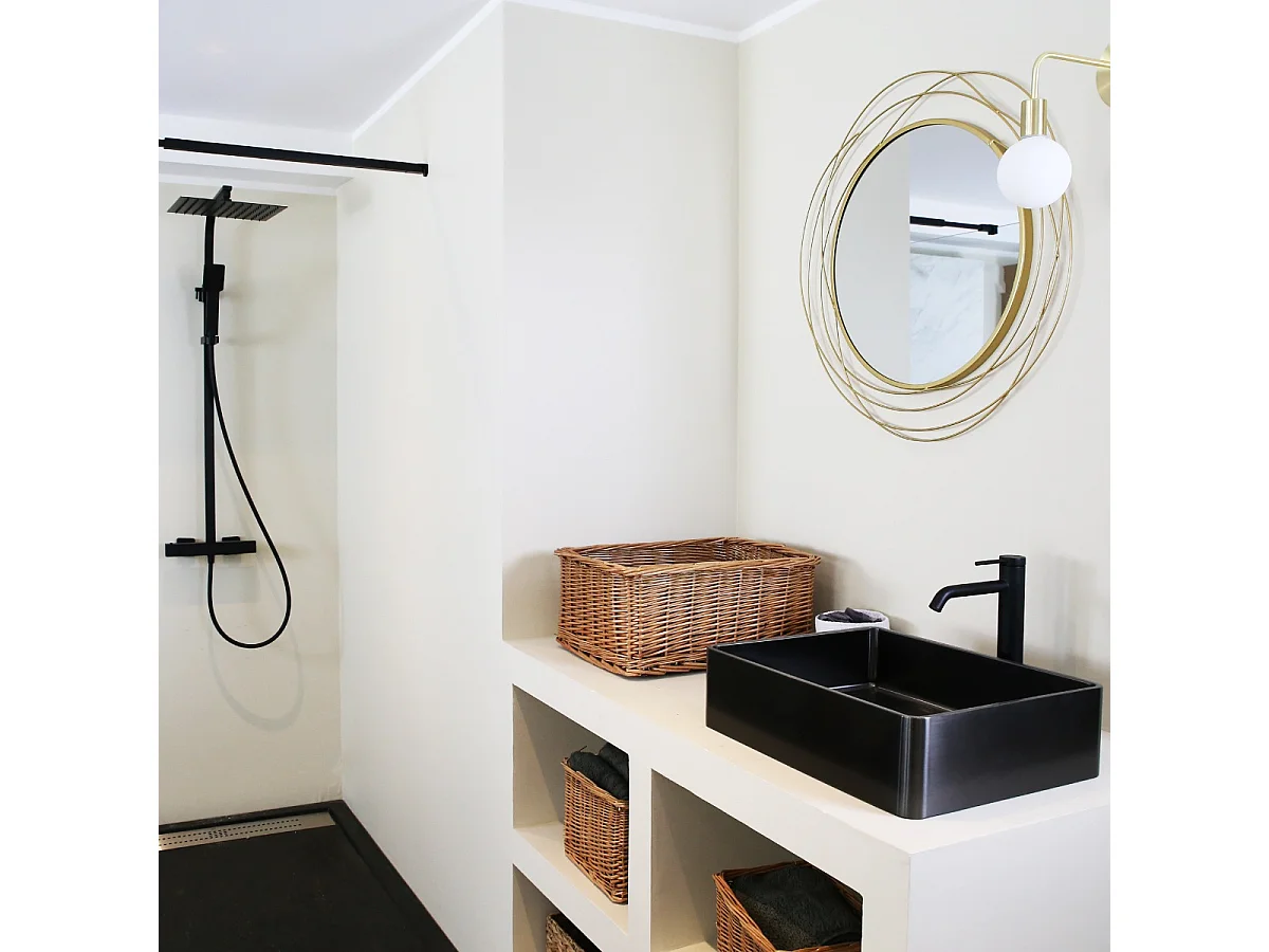 Lollipop mitigeur lavabo haut noir - Essebagno