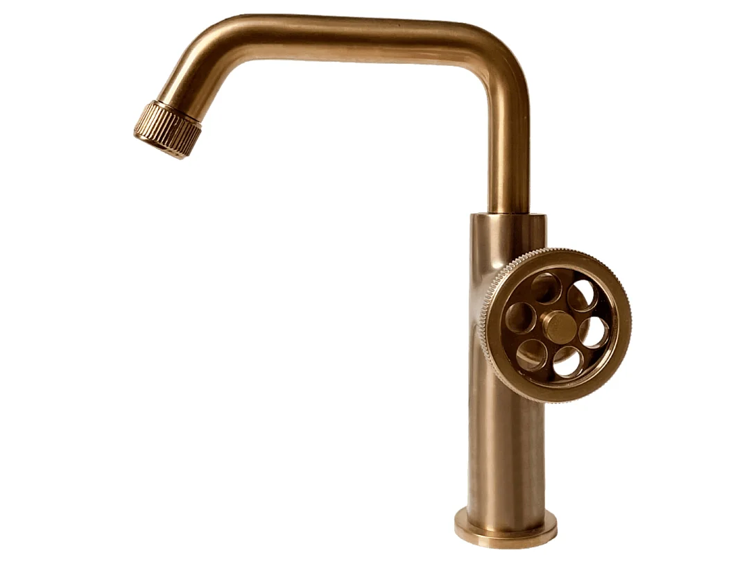 Indus niedriger Waschbeckenmischer Kupfer Essebagno