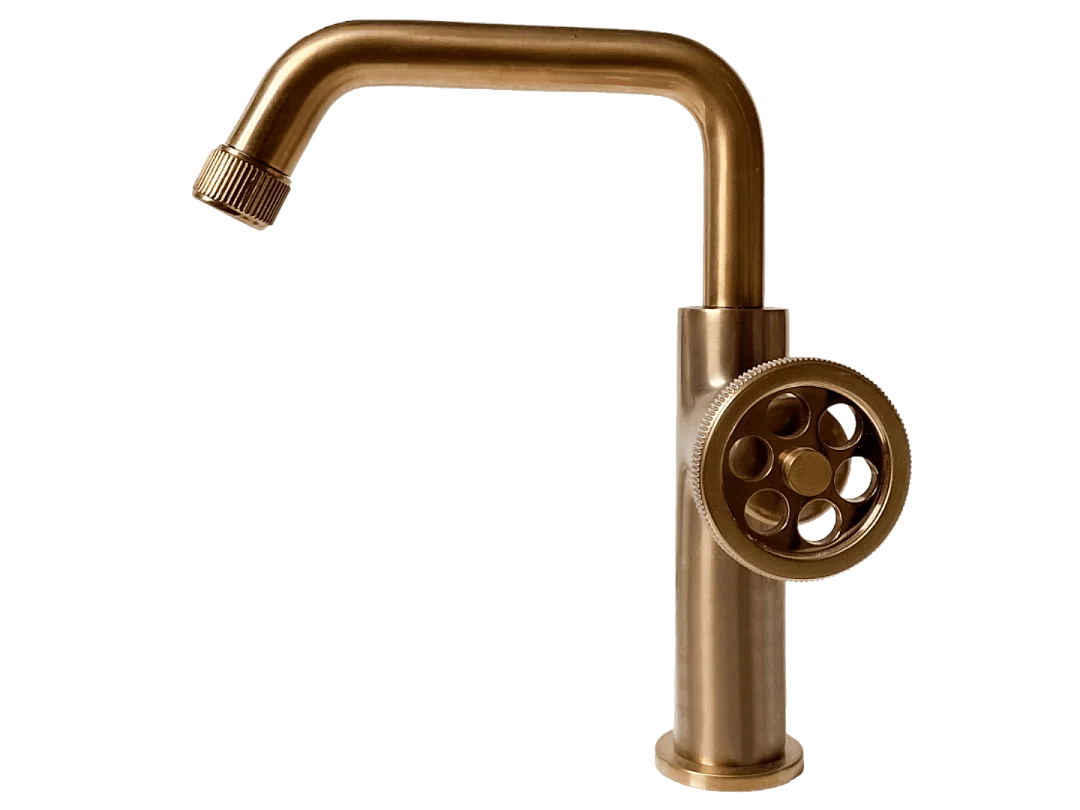 Indus niedriger Waschbeckenmischer Kupfer Essebagno