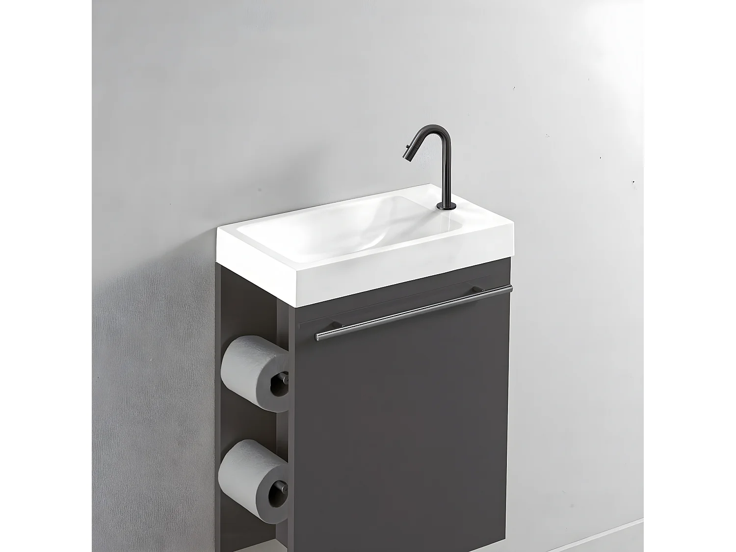 Indus Handwaschbecken gun Metall kaltes Wasser Essebagno