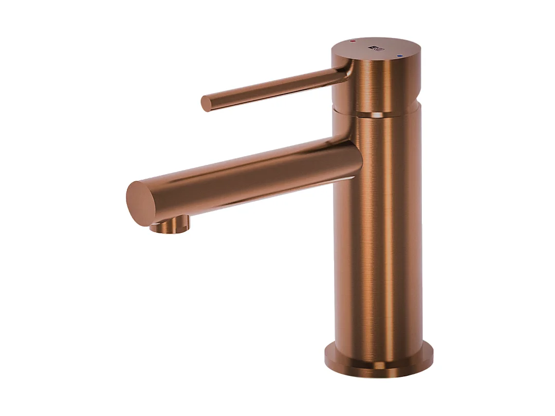 Luisa mitigeur lavabo bas cuivre brossé - Essebagno