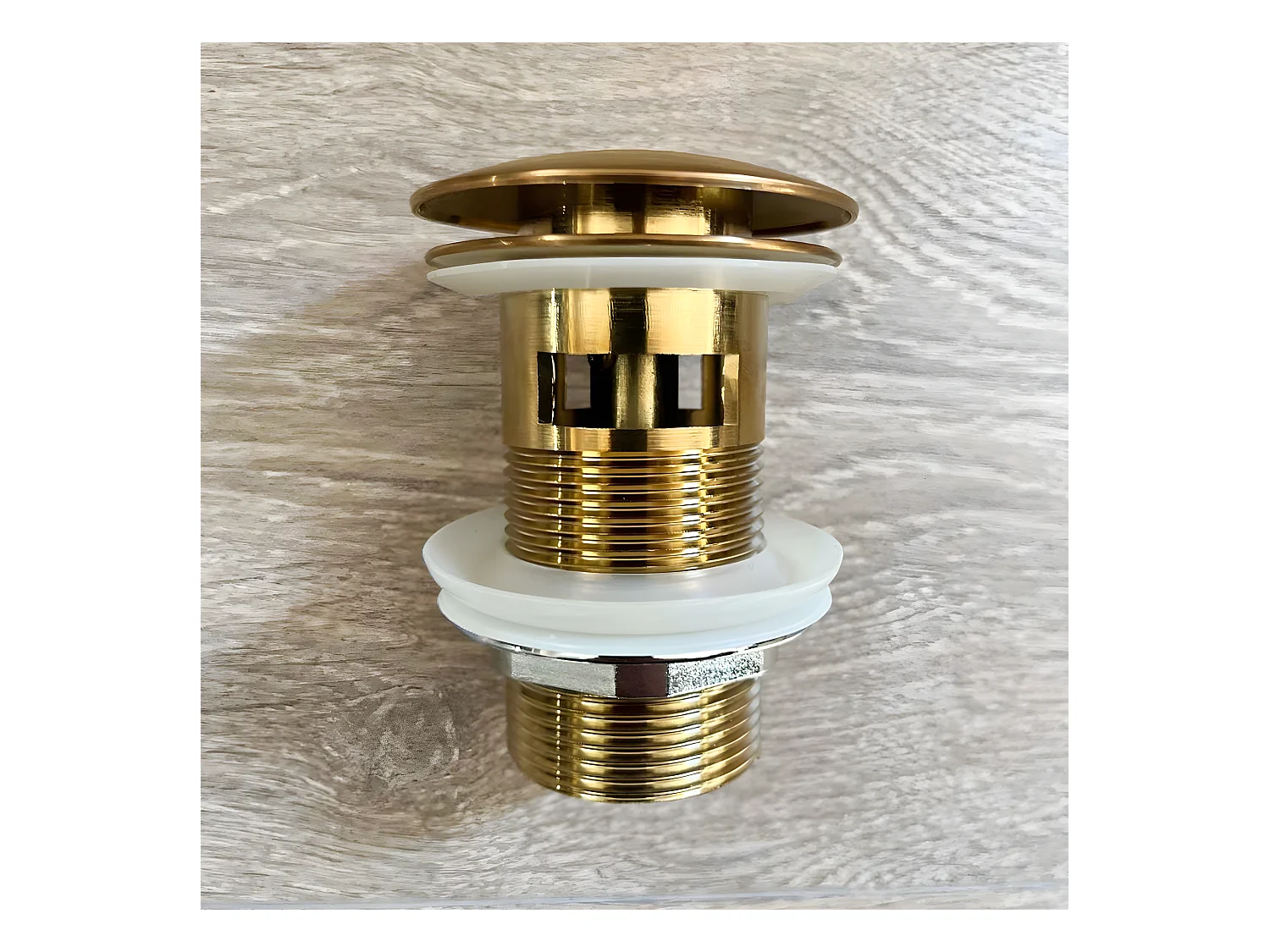 Lollipop mitigeur lavabo bas or brossé - Essebagno