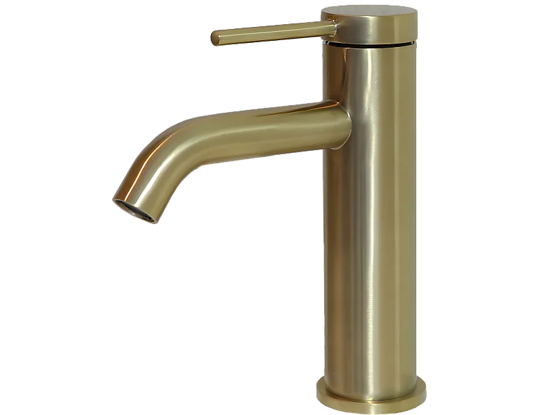 Lollipop mitigeur lavabo bas or brossé - Essebagno