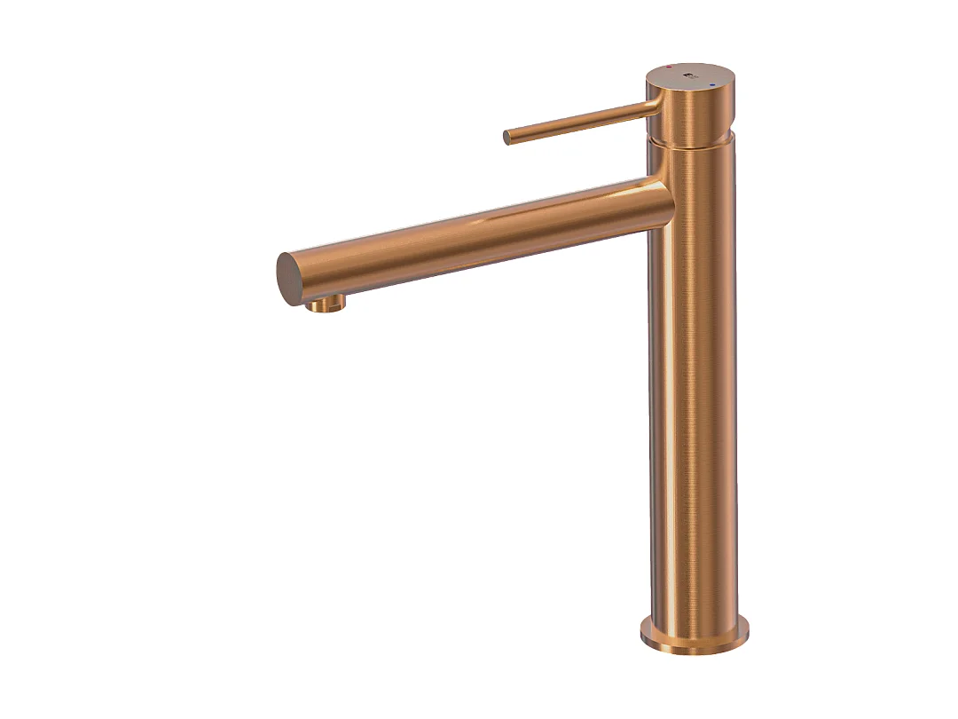 Luisa mitigeur lavabo haut cuivre brossé - Essebagno