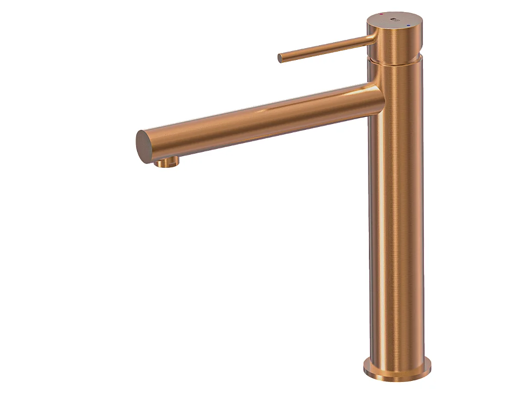 Luisa mitigeur lavabo haut cuivre brossé - Essebagno