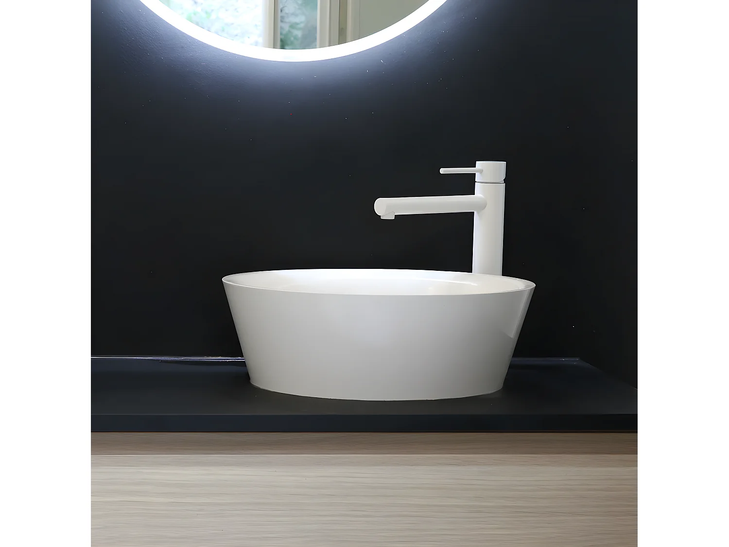 Luisa mezclador de lavabo alto blanco Essebagno