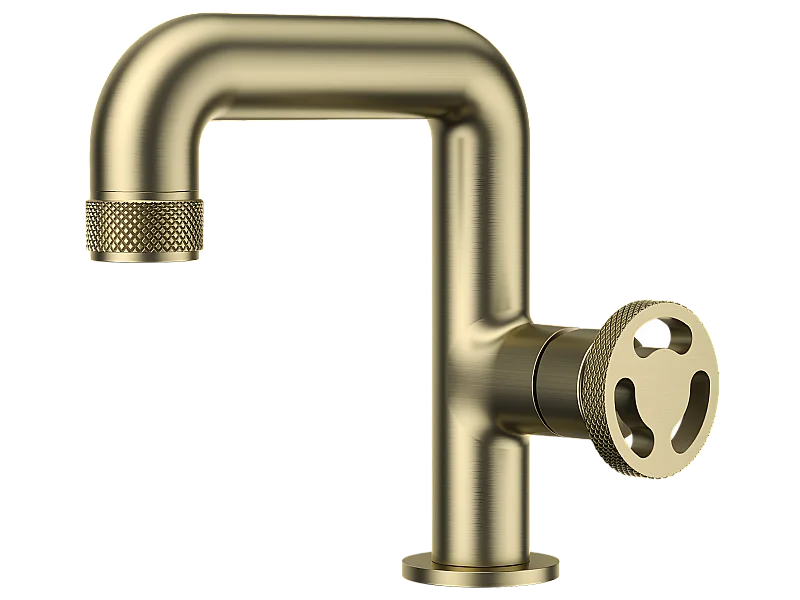 Factory Niedriger Waschbeckenmischer Gold Essebagno