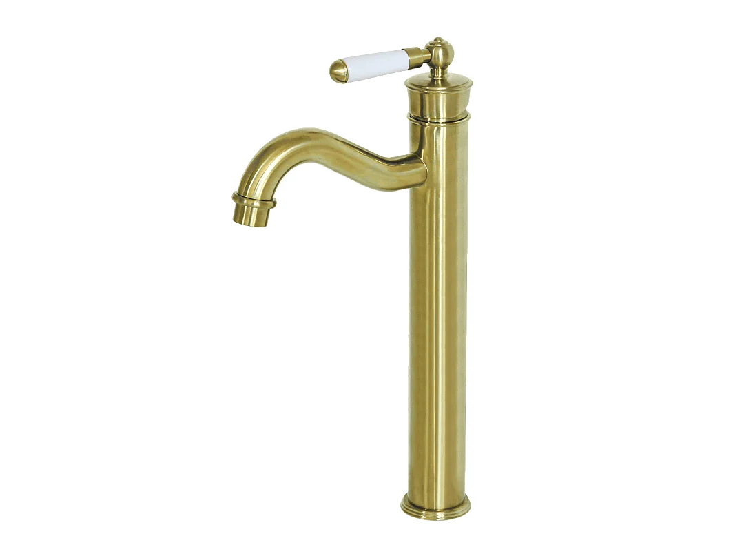 Leeds mitigeur lavabo rétro haut or brossé - Essebagno