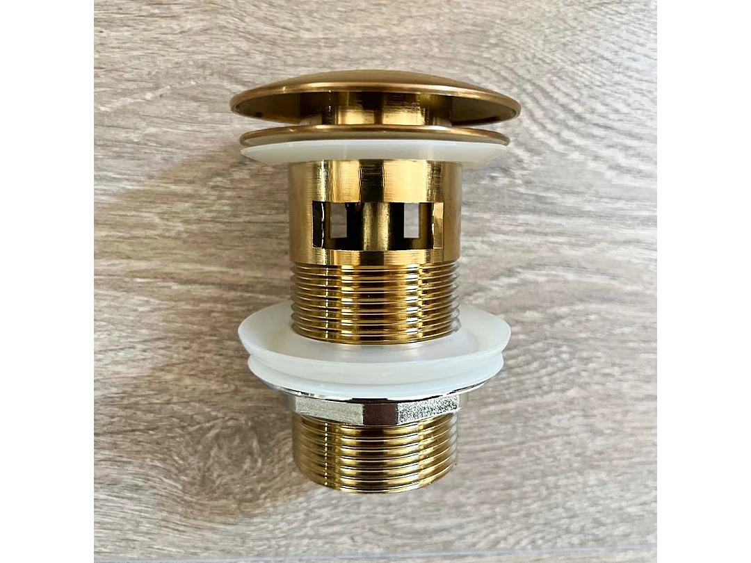 Leeds Retro-Waschtischmischer hoch gebürstetes Gold Essebagno