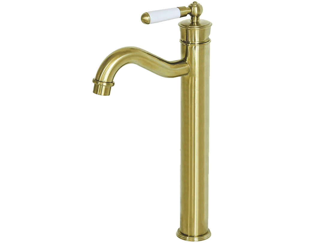 Leeds Retro-Waschtischmischer hoch gebürstetes Gold Essebagno