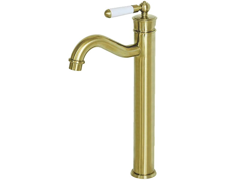 Leeds Retro-Waschtischmischer hoch gebürstetes Gold Essebagno