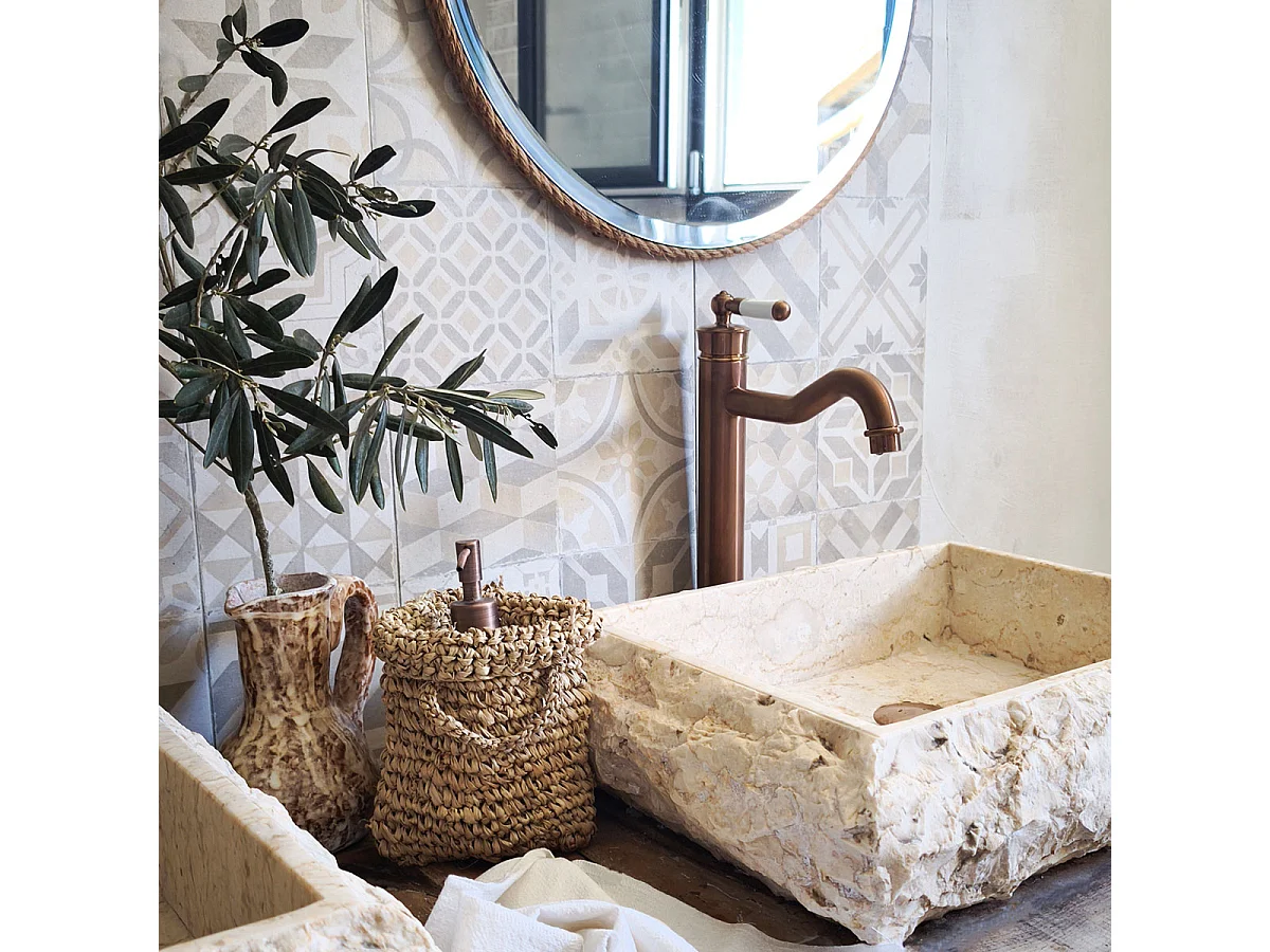 Leeds Wasserhahn Retro Hoch Kupfer Waschtischarmatur Essebagno