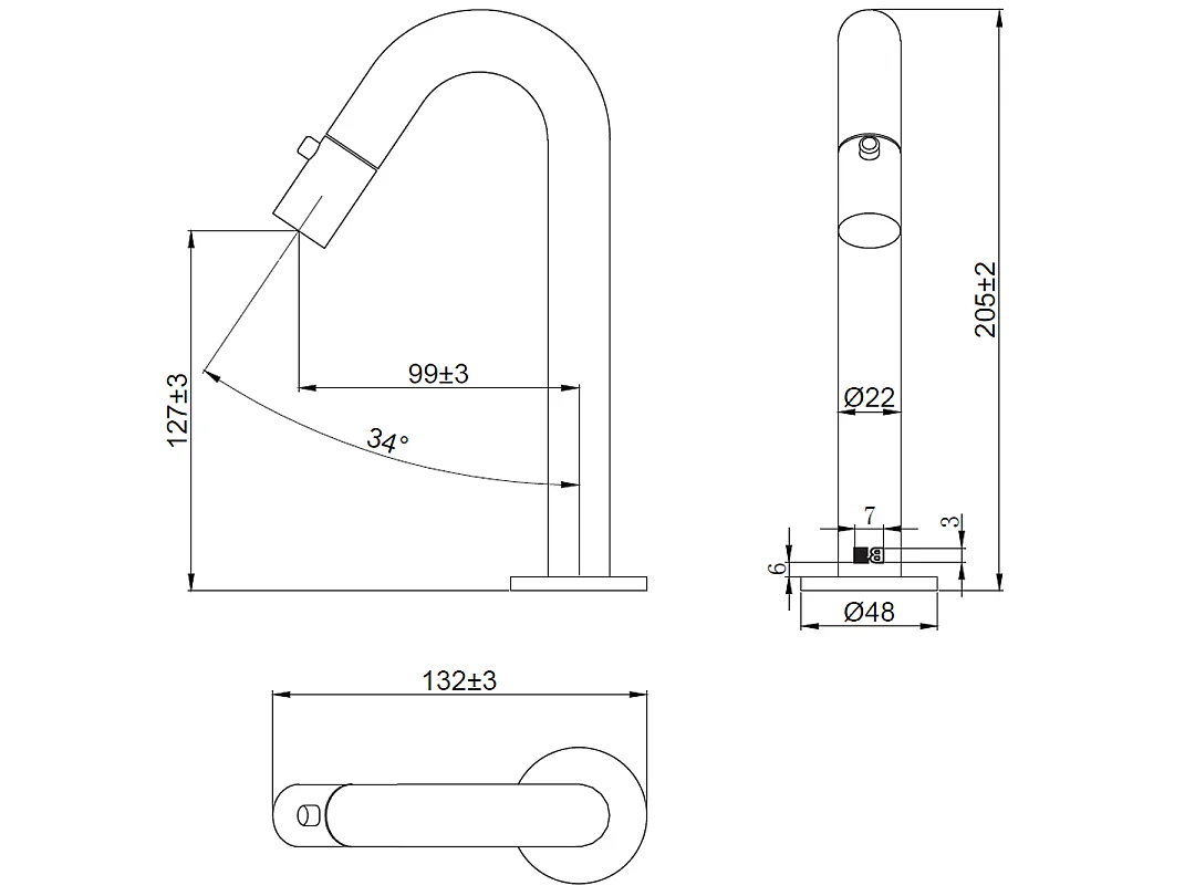 Indus robinet lave-mains or brossé eau froide - Essebagno