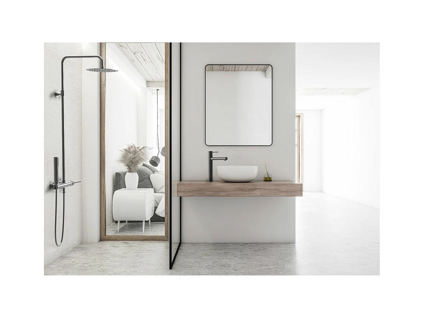 Luisa mezclador de lavabo alto gris metalizado Essebagno