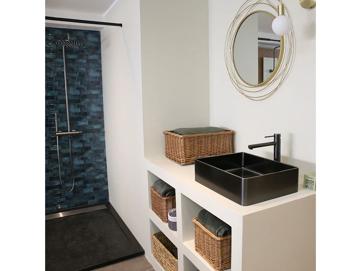 Luisa mezclador de lavabo alto gris metalizado Essebagno