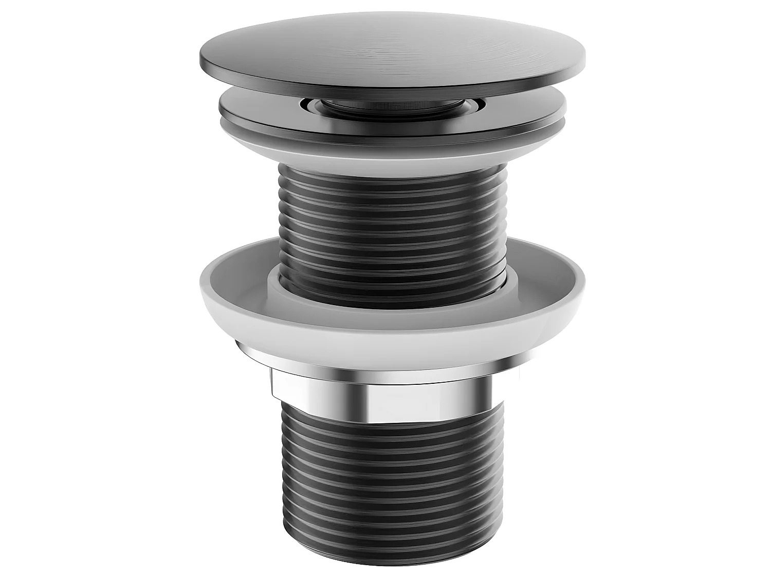 Manopola mitigeur lavabo haut gris gun métal marbre - Essebagno