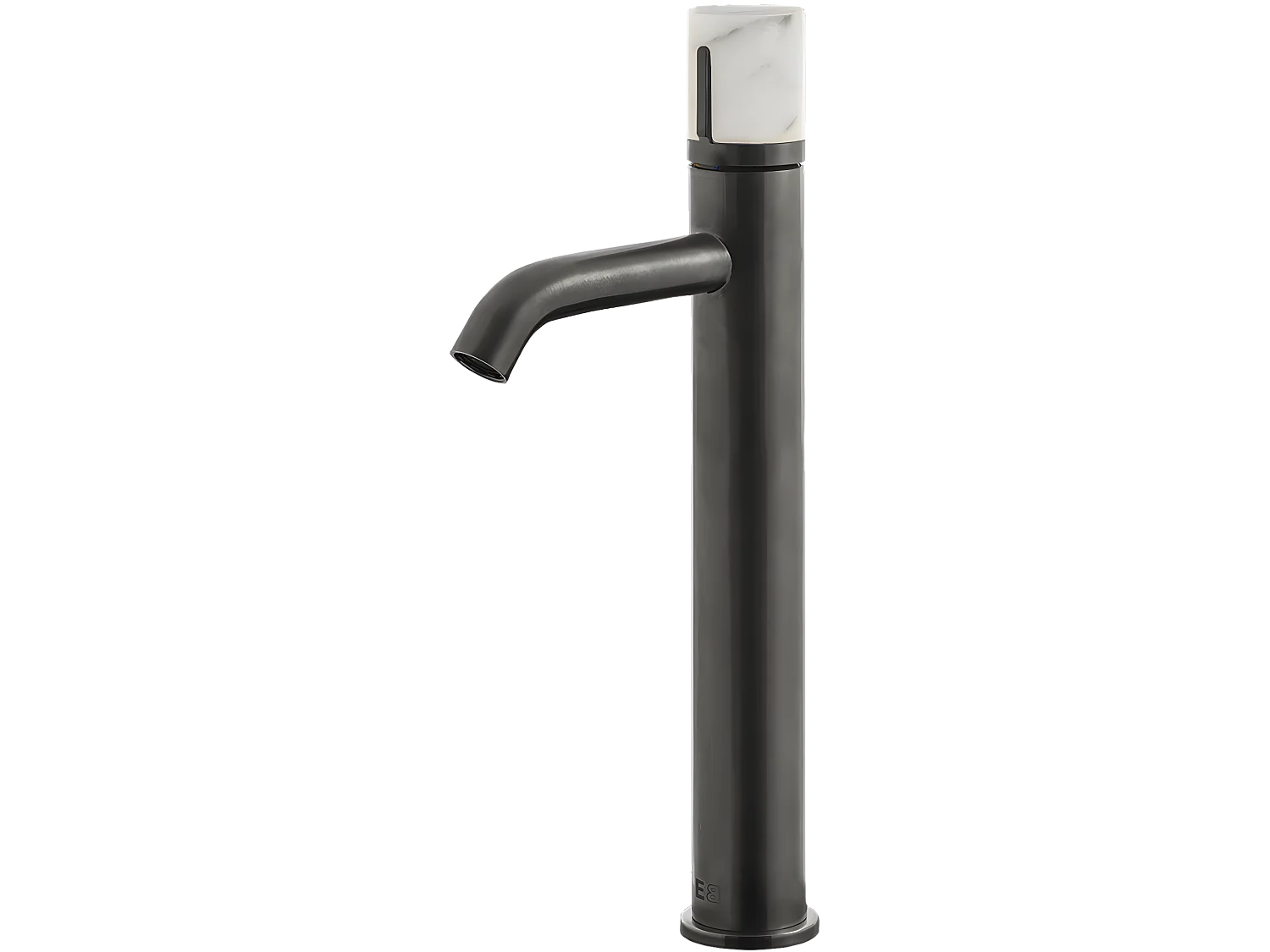 Grifo alto de lavabo Manopola de mármol de Gun Metal Essebagno