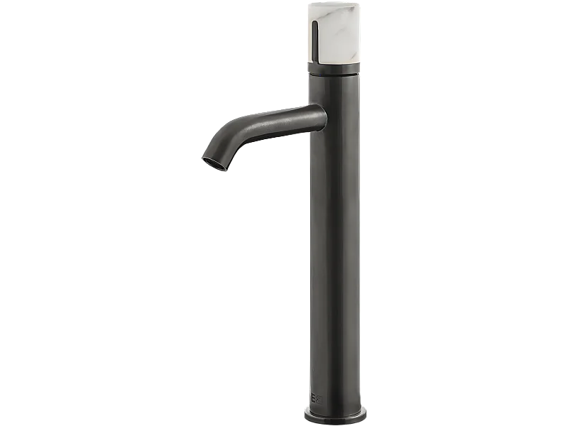 Manopola Hochwaschbeckenmischer Gun Metall Marmor Essebagno