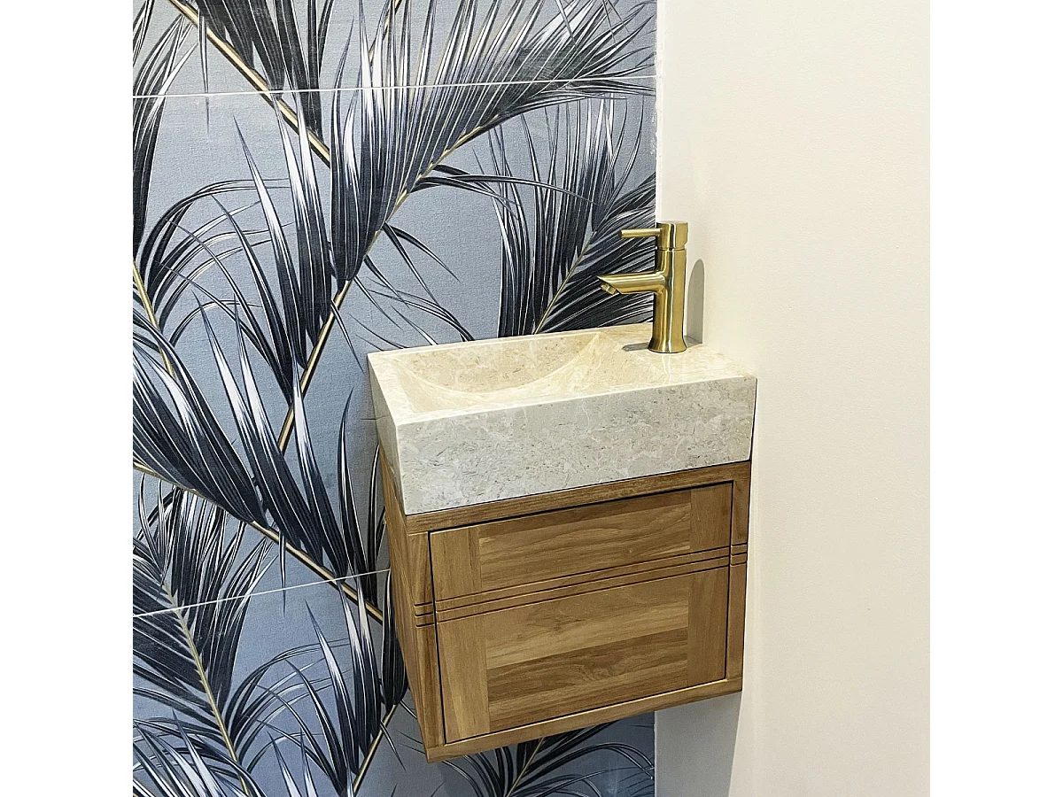 Luisa mitigeur lave-mains or brossé - Essebagno