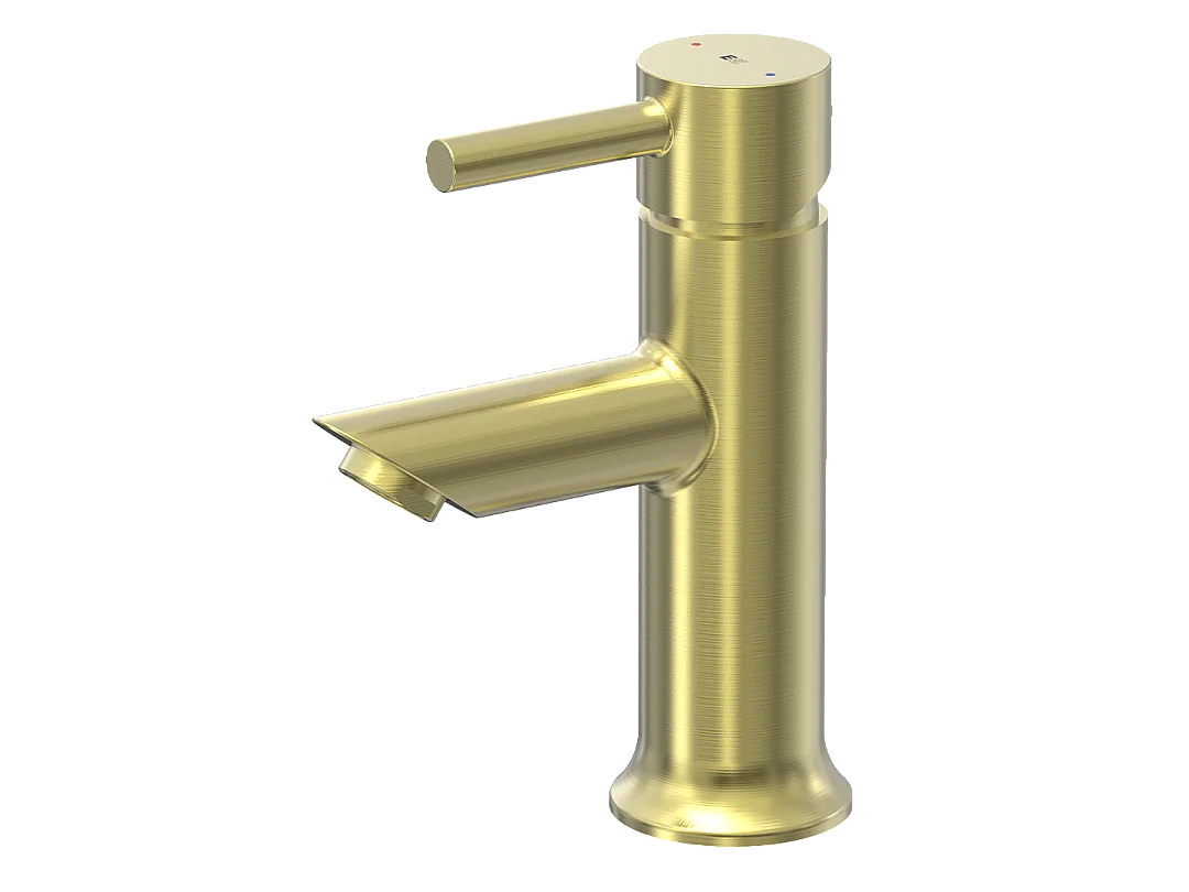 Luisa mitigeur lave-mains or brossé eau chaude et froide - Essebagno