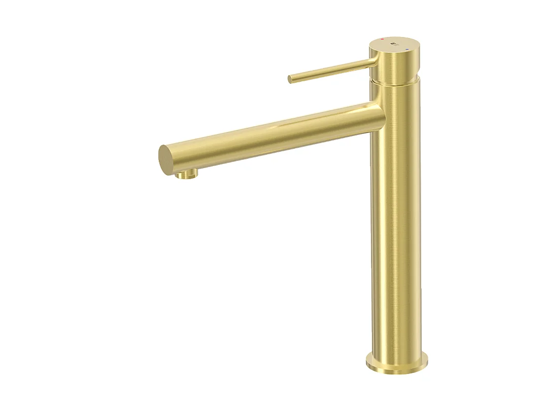 Luisa mitigeur lavabo haut or brossé - Essebagno