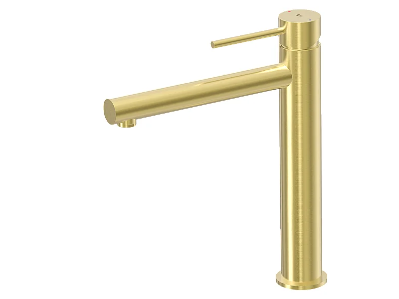Luisa mitigeur lavabo haut or brossé - Essebagno