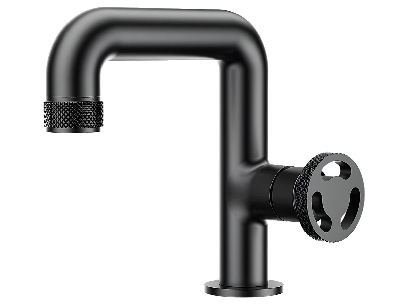 Factory Waschbeckenmischer niedrig schwarz Essebagno