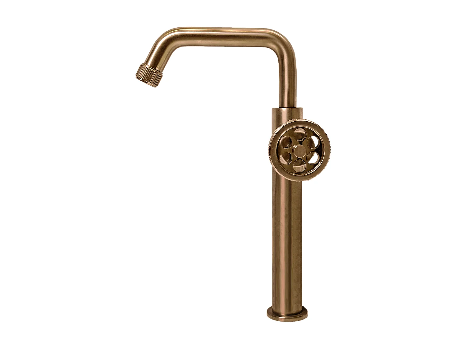Indus mitigeur lavabo haut cuivre brossé - Essebagno