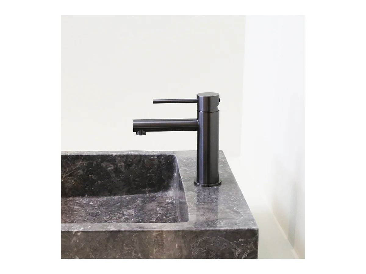 Luisa mezclador de lavabo bajo gris metalizado Essebagno