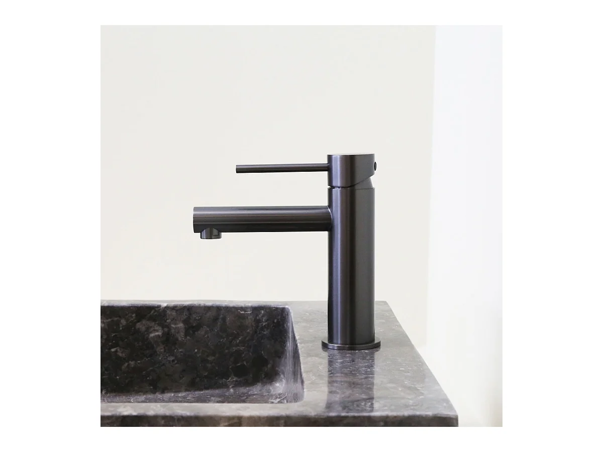 Luisa mezclador de lavabo bajo gris metalizado Essebagno