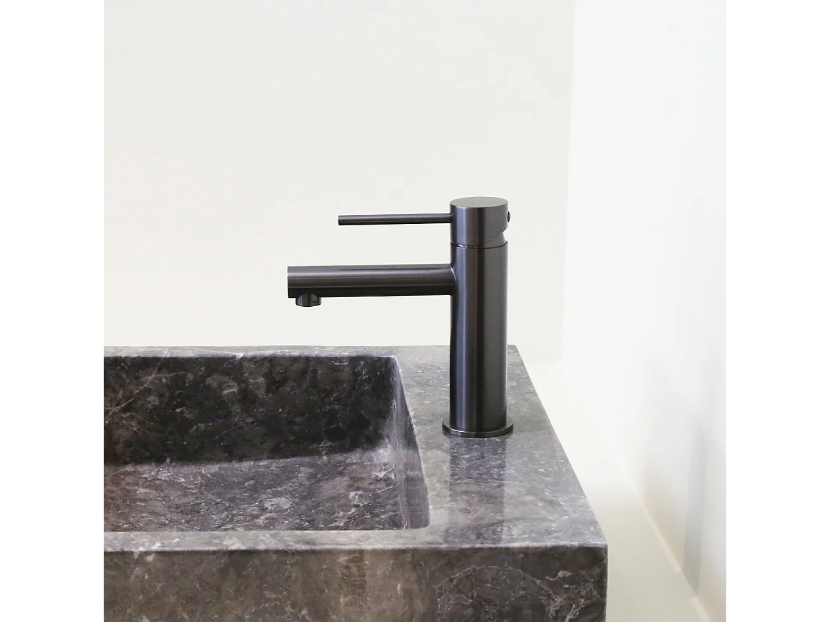 Luisa mitigeur lavabo bas gris gun métal - Essebagno