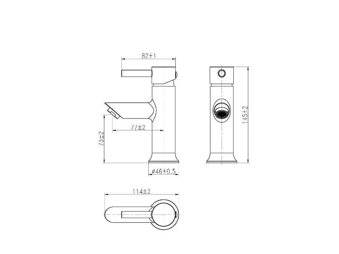 Luisa miscelatore per lavabo bianco Essebagno