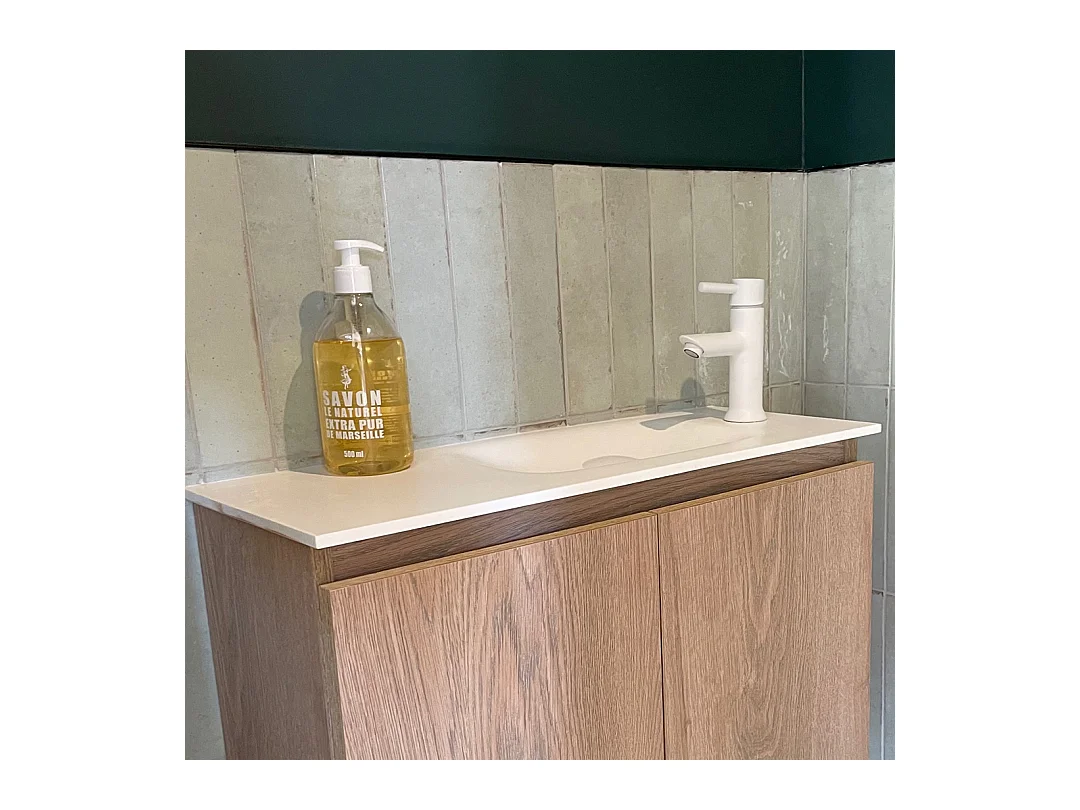 Luisa miscelatore per lavabo bianco Essebagno