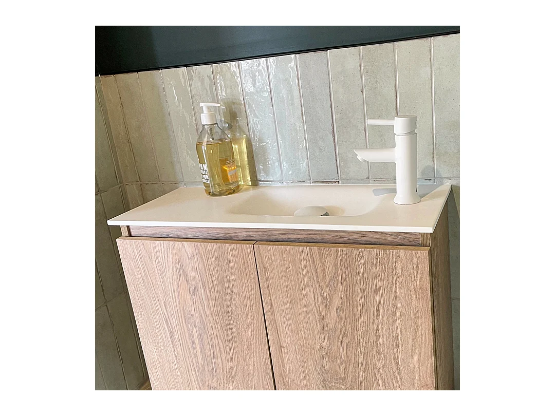 Luisa miscelatore per lavabo bianco Essebagno