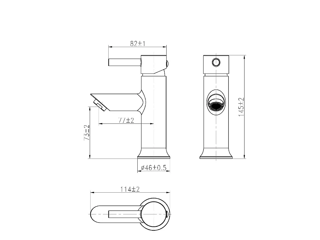 Luisa miscelatore per lavabo bianco Essebagno