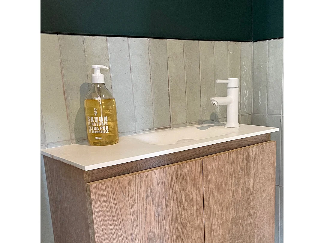 Luisa miscelatore per lavabo bianco Essebagno