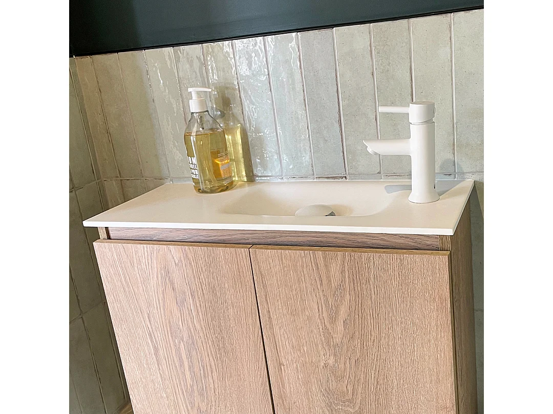 Luisa miscelatore per lavabo bianco Essebagno