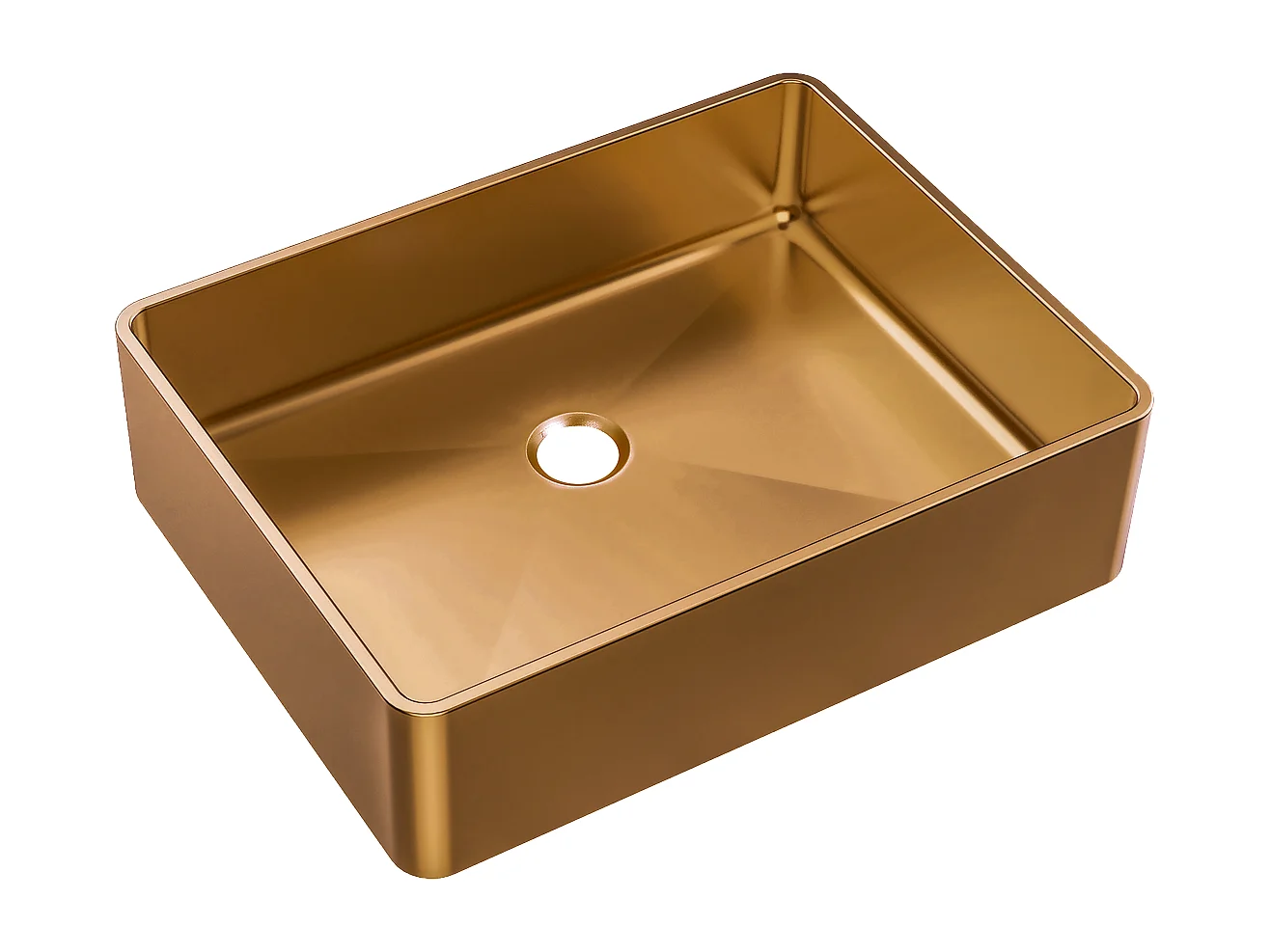 Luisa vasca 48x37 in acciaio inox color rame spazzolato Essebagno