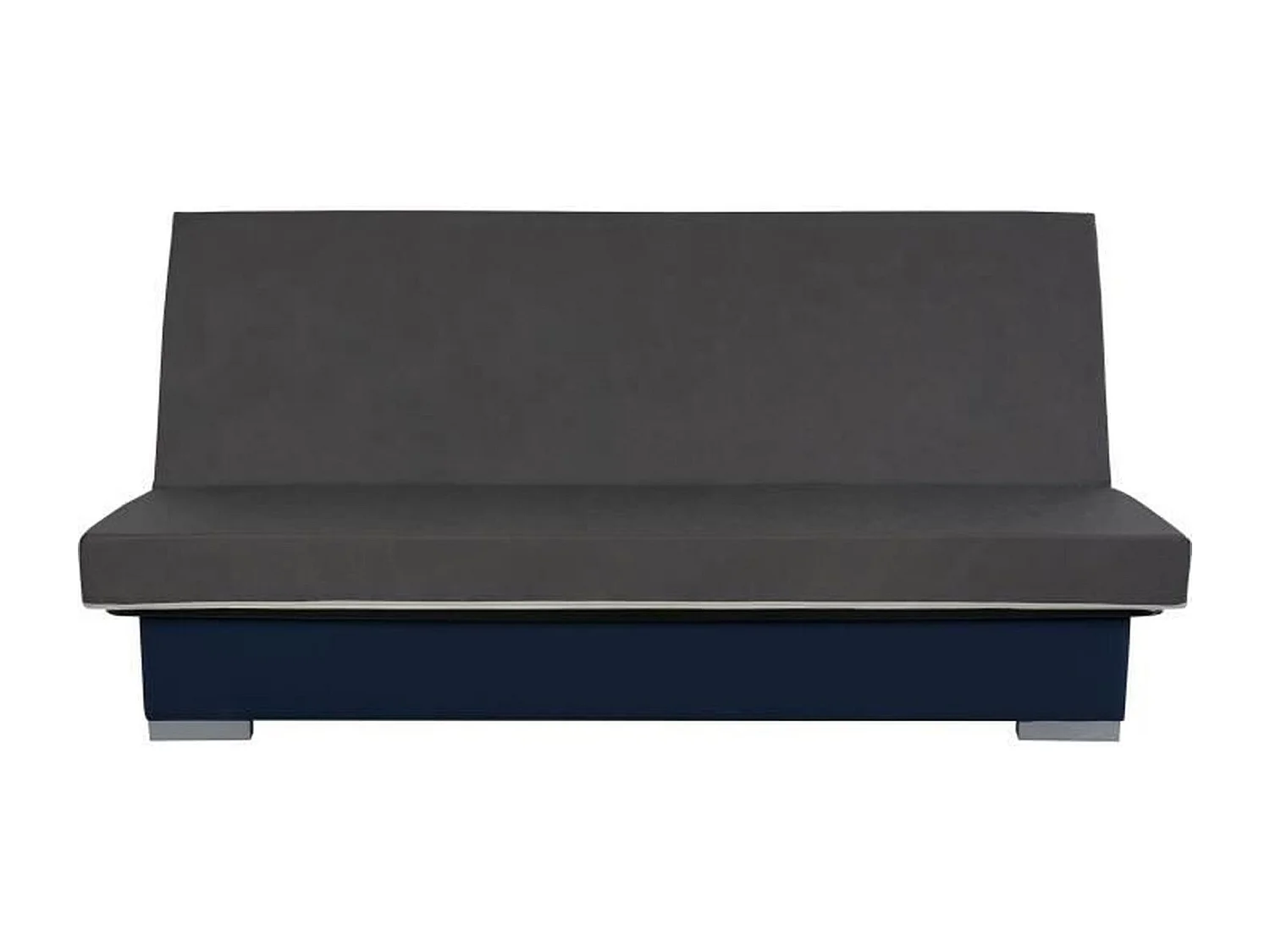 Banquette clic clac 3 places KYLIAN - Tissu bleu - 192 x 97 x 90 cm - Couchage 120 x 190 cm