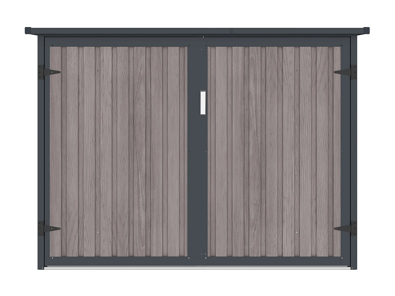 Schowek na rowery z metalu/ocynkowanej stali z efektem drewna 4 m² na 4 rowery - NIKI