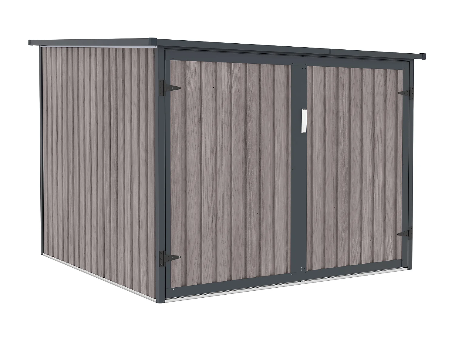 Abri à vélo métal en acier galvanisé effet bois 4 m² pour 4 vélos - NIKI