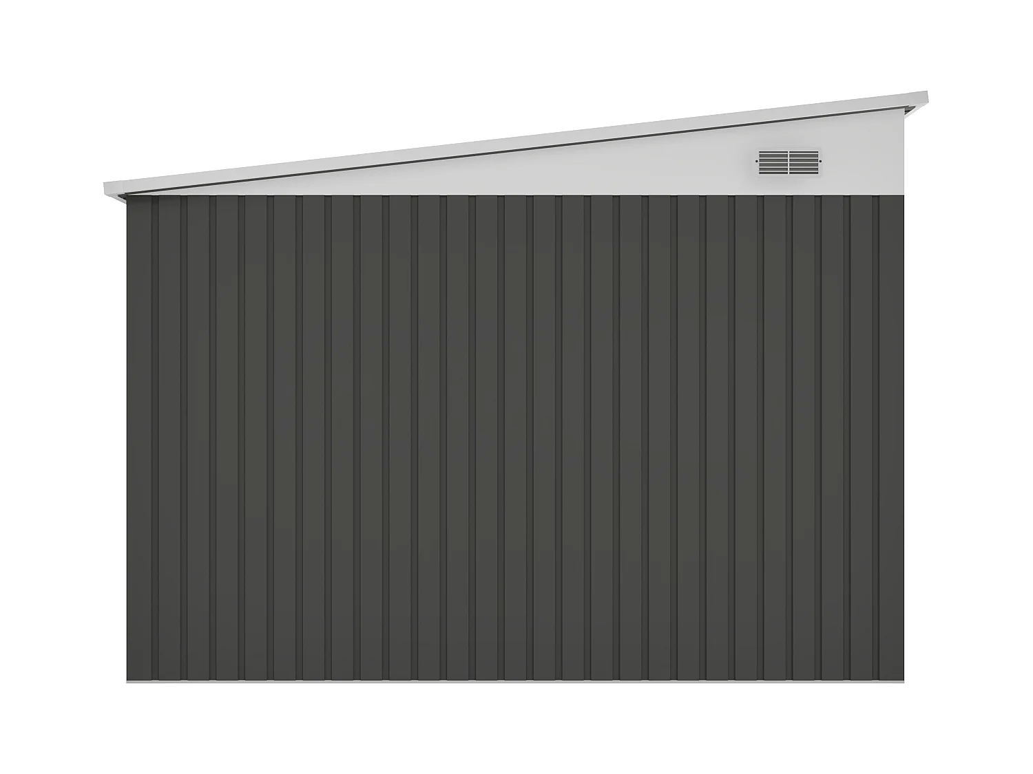 Abri de jardin métal adossé en acier galvanisé anthracite 9,76 m² - DAXTON
