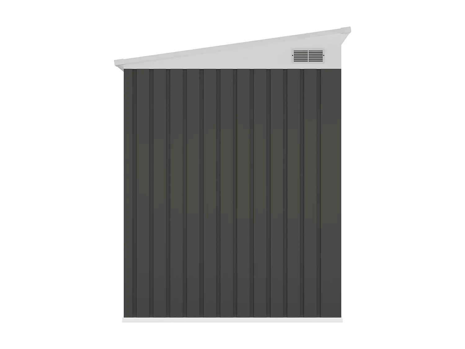 Abrigo de jardim de metal adossado em aço galvanizado antracite 3,15 m² - DAXTON