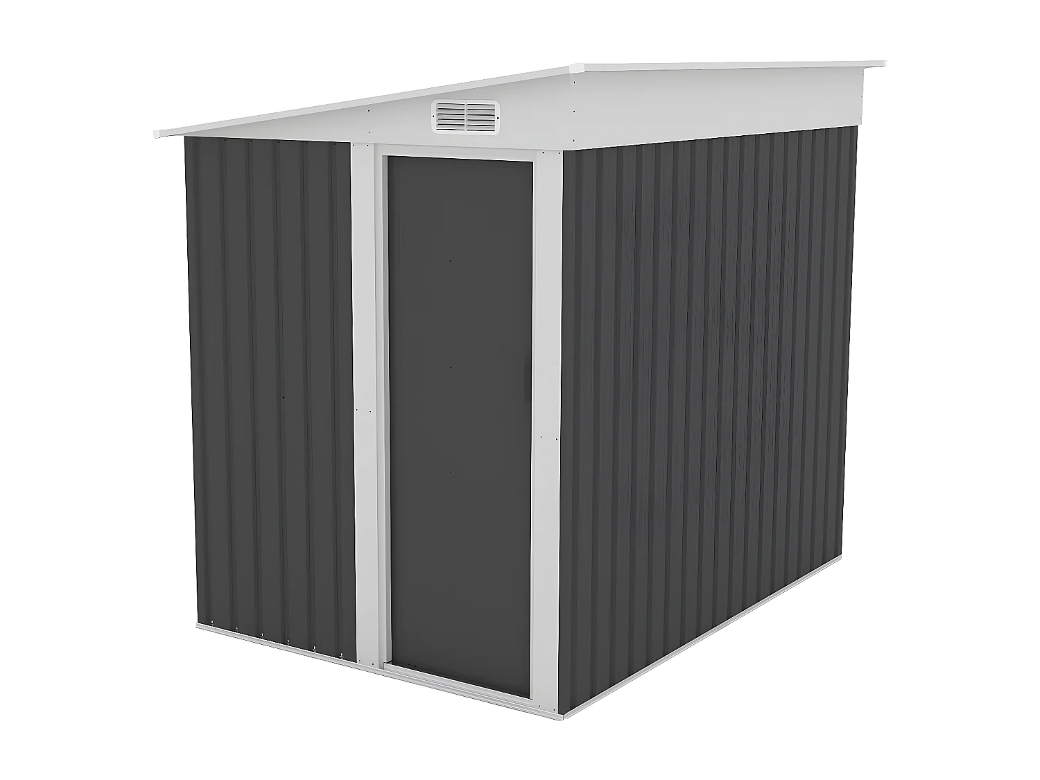 Abrigo de jardim de metal adossado em aço galvanizado antracite 3,15 m² - DAXTON