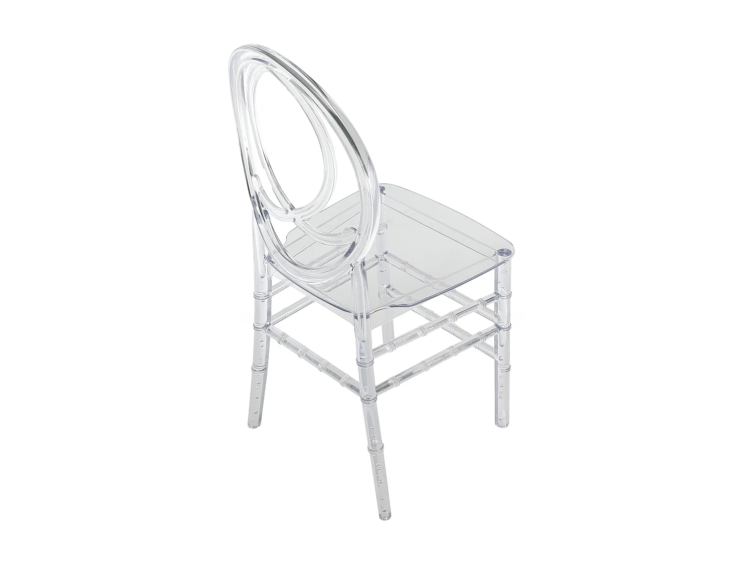 Lot de 2 chaises en polycarbonate plein - Cristal - AMALINE
