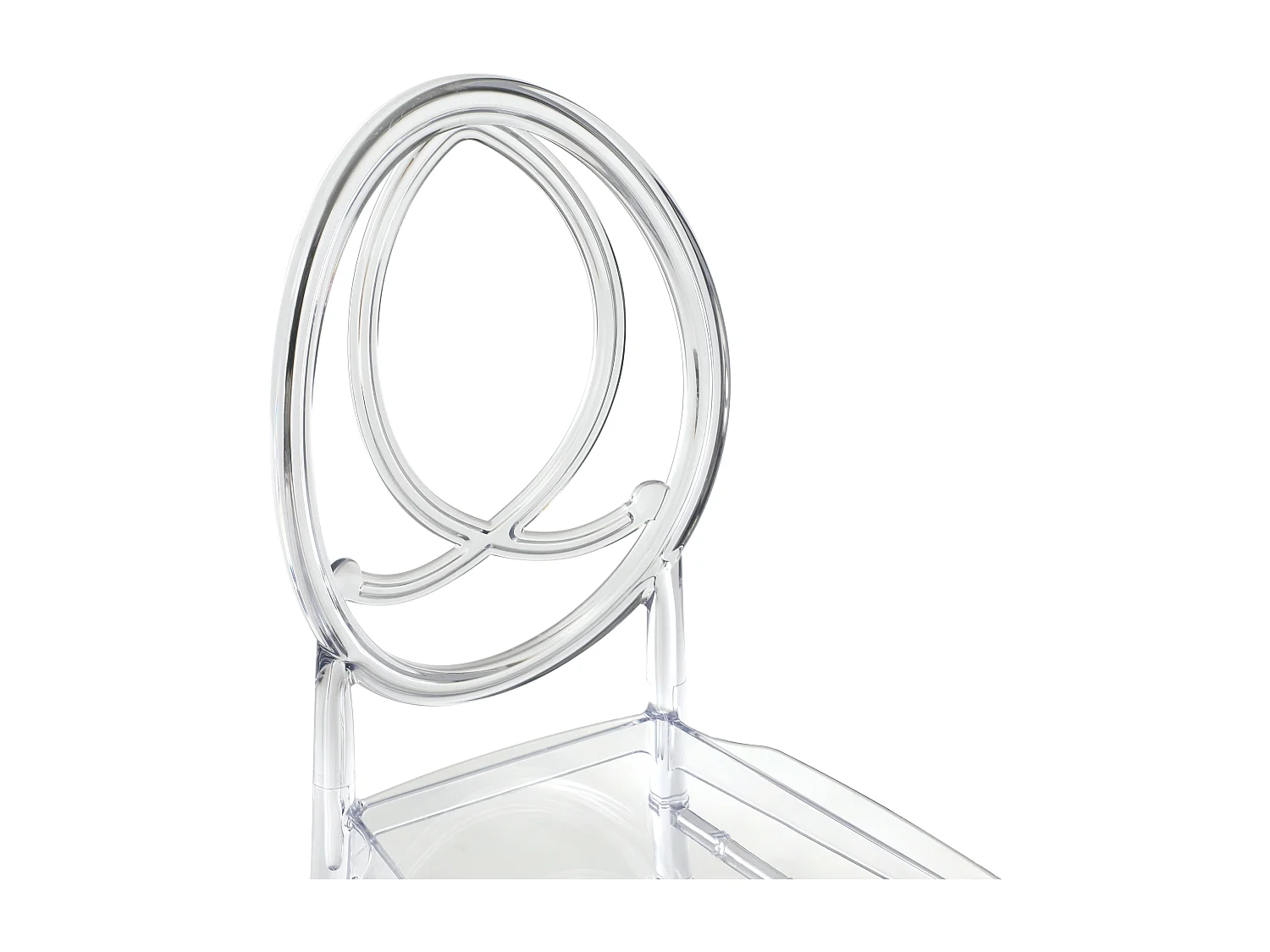 Lot de 2 chaises en polycarbonate plein - Cristal - AMALINE