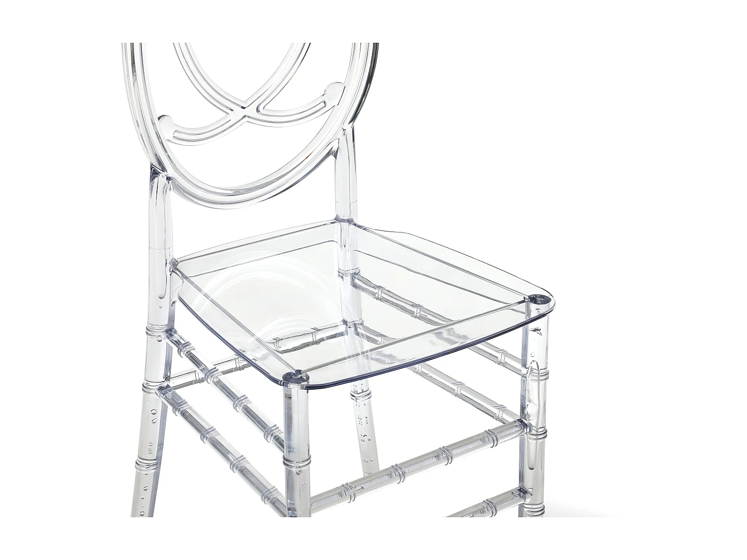 Lot de 2 chaises en polycarbonate plein - Cristal - AMALINE