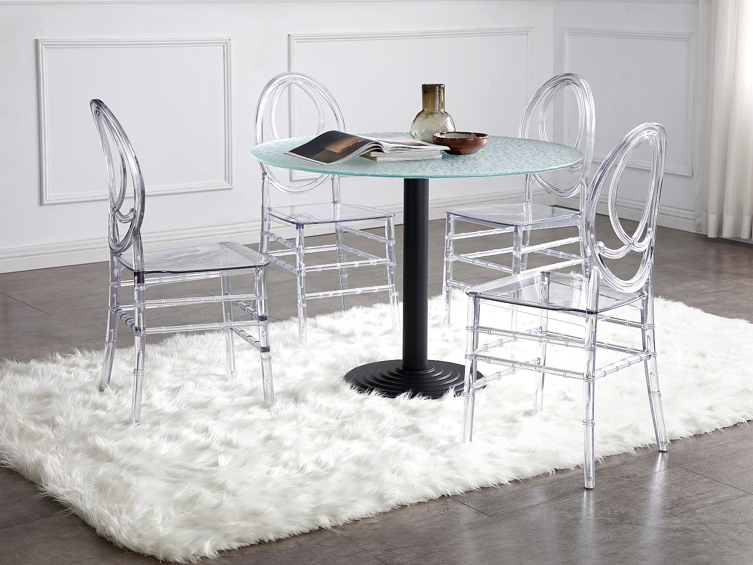 Vente-unique Stuhl 2er-Set - Vollpolycarbonat - Kristall - Amaline